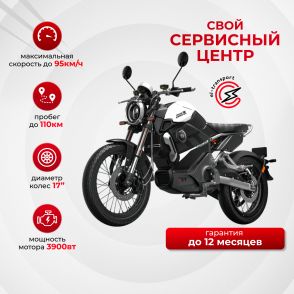 Электромотоцикл WHITE SIBERIA SUPER SOCO TC MAX (Белый)